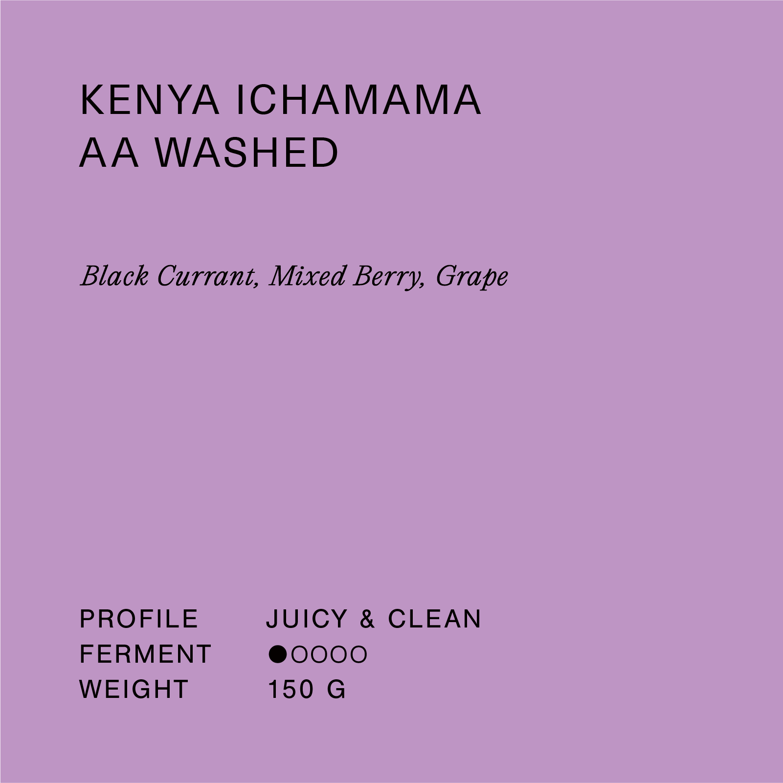 Kenya Ichamama AA Washed