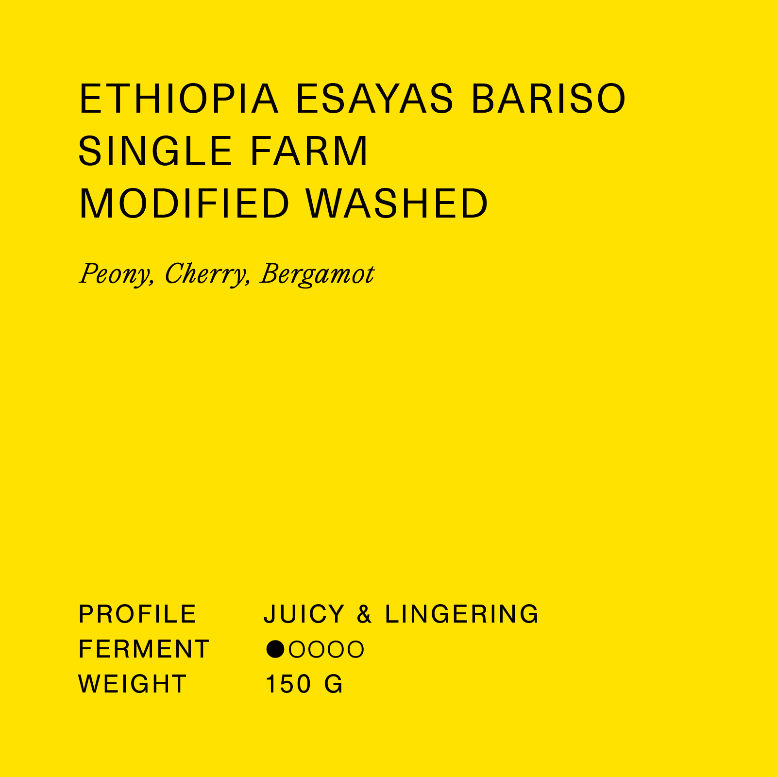 Ethiopia Esayas Bariso Single Farm Modified Washed 150g